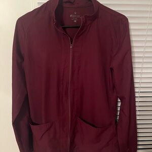 Med Couture Burgundy Zip-Up Jacket